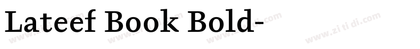 Lateef Book Bold字体转换